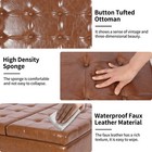 34   Large Square Storage Ottoman Lift Top Tufted Bench Upholstered Coffee Table