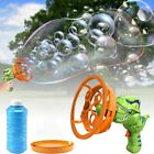 Bubble-in-bubble Dinosaur Bubble Machine Outdoor Toys And 1 Bottle Bubble Liquid
