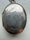 Vintage 925 Sterling Silver Engraved Locket And 18  Chain