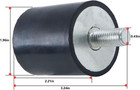 Pack Of 4 Plate Compactor Tamper Rubber Shock Mount Compatible With Wacker Wp154