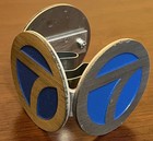 Vintage Channel 7 Tv News Metel Microphone Flag Television Mirophone Cube