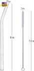 Glass Smoothie Straws  Reusable Clear Bent 9 In X 10 Mm Drinking Straws  Set Of