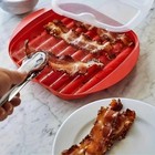 Microwave Bacon Maker     Non-stick Bacon Grill  Pizza   Sauce Cooking Tray