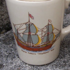 2 Pottery Mayflower Pilgrim Fathers Plymouth Commerative Mugs  Marked England