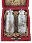 Rare Sterling Silver Dominick   Haff Salt Pepper Shakers Aesthetic Mixed Metals