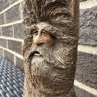 1994 Dave Maggard Hanging Sculpture Bearded Man Carved  Resin Faux Wood Match