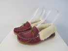 Ll Bean Women 8 Purple Wicked Good Suede Shearling Lined Slippers Moccasins