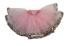 Fluffy Pink Tulle Tutu With Leopard Trim