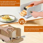 White Foldable Bread Slicer With Adjustable Guide Loaf Cutter