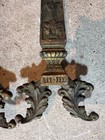 Vtg Antique-style Cast Iron Fireplace Andirons Ornate Victorian Acanthus Leaf