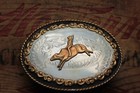 Vintage Comstock Sterling Silver Cowboy Bull Rodeo Western Belt Buckle