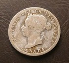 1900 Canada 25 Cents Queen Victoria Silver Quarter Coin 25 Cent