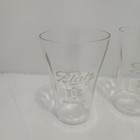 3 Rare Vintage Pre Pro Blatz Beer Pebble Etched Fluted Flare Glass Milkwauke