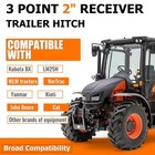 Ecotric 3 Point 2  Receiver Trailer Hitch Category 1 Tractor 21  27   Black 