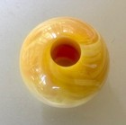 Vintage Lamp Ball - Ash Tray Smoking Stand Spacer  Yellow Swirl -plastic - Retro