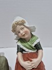 Antique 1882 Gebruder Heubach Piano Baby Germany Dutch Girl Boy Bisque Figurines