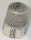 Antique Sterling Silver 925 Thimble Simon Bros Size 10 Floral Monogram Hr         