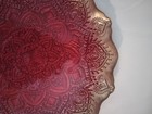 Akcam Turkish Holiday Red Gold Scalloped Dinner charger Plate
