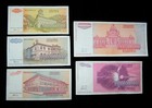 500 50 10 5 1 Billion Yugoslavia Dinara  5 Banknotes Lot 1993 Vintage Currency