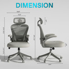 Mesh Home Office Chair Ergonomic High Back Computer Desk Task Swivel Chair Gray