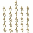 Alphabet Initial Letter Crown Pendant Rope Chain Hip Hop Unisex Necklace   Gold