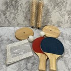 On The Go Ping Pong Table Tennis Set 2 Paddles 3 Balls Net Post Portable Family