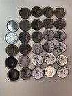 29 Vintage 3  Nfl Button Pin Back Chiefs Redskins Jets Rams Bears Bills Packers 