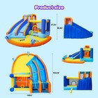 Kids Double Water Slide Inflatable Bouncer House Jump Climb splash Pool Play Fun