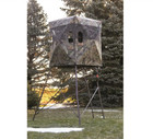 6 Feet Tall 4x4 2 Man Tripod Stand Hunting W  Blind Deer Wrap Adjustable Ladder