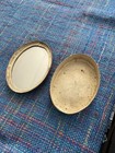 Lovely Vintage Compact Porcelain Enamel Pill And Trinket Box