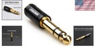 Black Metal 6 35mm To 3 5mm Stereo Aux Audio Jack Adapter Converter
