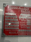 Original Wood Allison Marine Engine Id Plate Emblem Badge Unstamped
