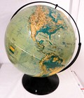 Vintage 01a39-479 Nystrom World Globe Clean   Large