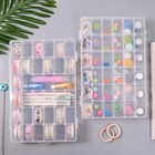2 Pack 36 Grids Clear Plastic Organizer Storage Jewelry Box W Adjustable Divider