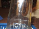 Bp British Petroleum Oil Bottle Etched Glass