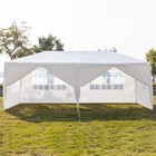 10x 20ft Party Canopy Tent Pe Gazebo Wedding Canopy With 6 Removable Wall White