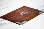 Rare Asprey Antique English Leather Sterling Silver Desk Folder Document Holder