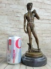 Nude Young Man Male David Bronze Marble Statue Sculpture Figurine Hot Cast Decor