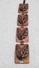 7 Inch Vintage Solid Copper 3d Leaf   Feather Hinged Bracelet 1  Wide 39 9 Gm