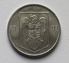 Romania 5 Lei 1992 Km 114 Brilliant Uncirculated Unc Eagle shield Coin