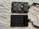 Two Signature Coach Id Lanyards Black