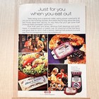 1972 Pure Kraft Jams Jellies Dressing Condiments Vintage Print Ad Take Eat Out