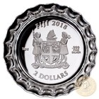 Rare Fiji Coca-cola  2 Silver Coin 2018 Bottle Cap Shaped Proof 1 Oz