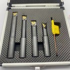 1 2  Indexable Boring Bar Set Lathe Round Shank Bars For Tcmt Insert 4pcs Set