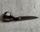Vintage Large 12 cutting Shears Scissors Upholstery Fabric Tailor  13 On Handle