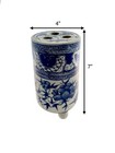 Brush Holder Porcelain Blue And White Oriental Design Vintage Asian Decor