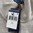 Polo Ralph Lauren Men Half Zip French Rib Cotton Sweater Beige L Nwt