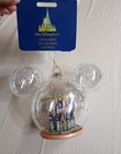 Walt Disney World 50th Anniversary Castle Mickey Ears Icon Glass Ornament