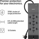Belkin 12-outlet Surge Protector Power Strip  3780j  8ft Cord  3 Pack   Ul Liste