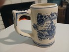Heineken Beer Stein Delft Blue Gkb Holland Windmill sailboat - Hand Painted
